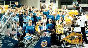 The winning alliance and their robots [3]