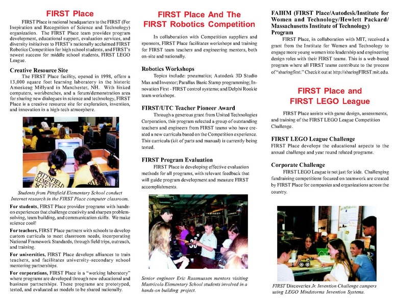 File:FIRST Place 2001 trifold.pdf