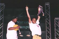 Team 73 with the National Championship winner trophy and medals[16]