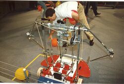 The robot shown at kickoff in 1996. [7]