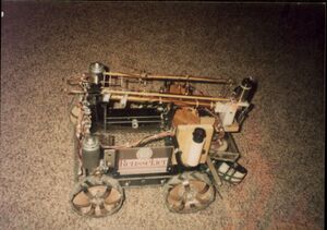 The umbilical connector on the right side of team 20's 1992 robot[11]