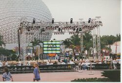 The award stage near Spaceship Earth [1]