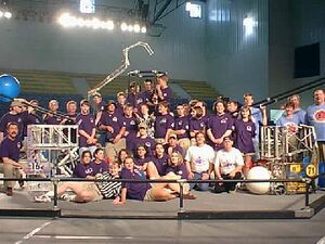 Teams 16, 67, and 71 with their robots [2]