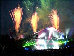 Part of the aftershow fireworks display[12]