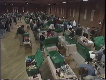 Teams inspecting kits of parts at the 1996 kickoff [11]